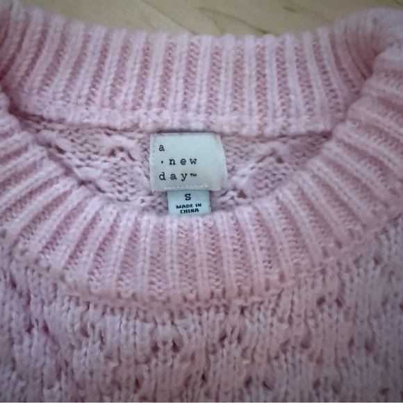 a new day Light Pink Textured Crew Neck Sweater - Picture 4 of 5